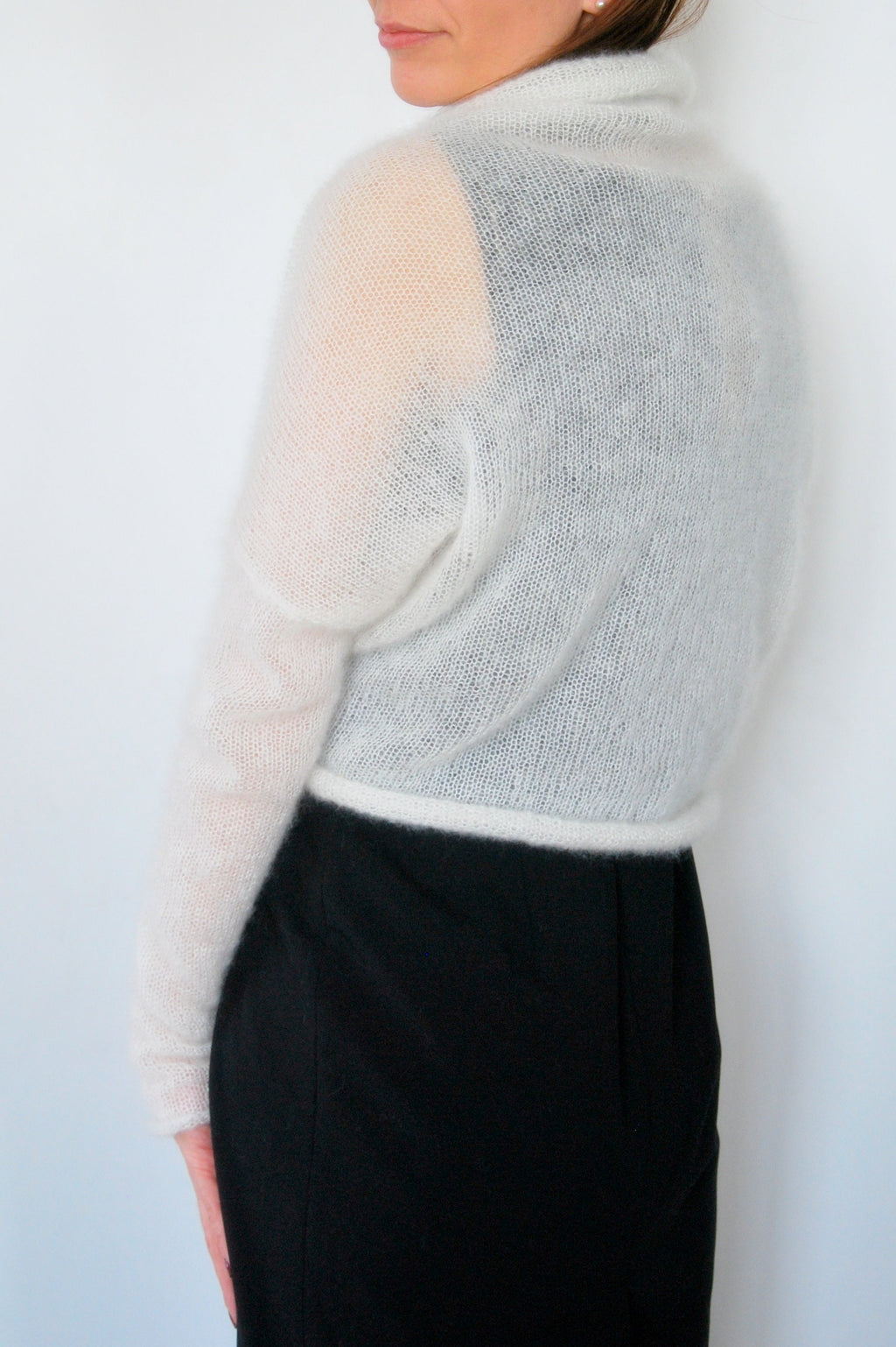 Mohair Silk Bridal Bolero Shrug: Knitted Wedding Cover-Up