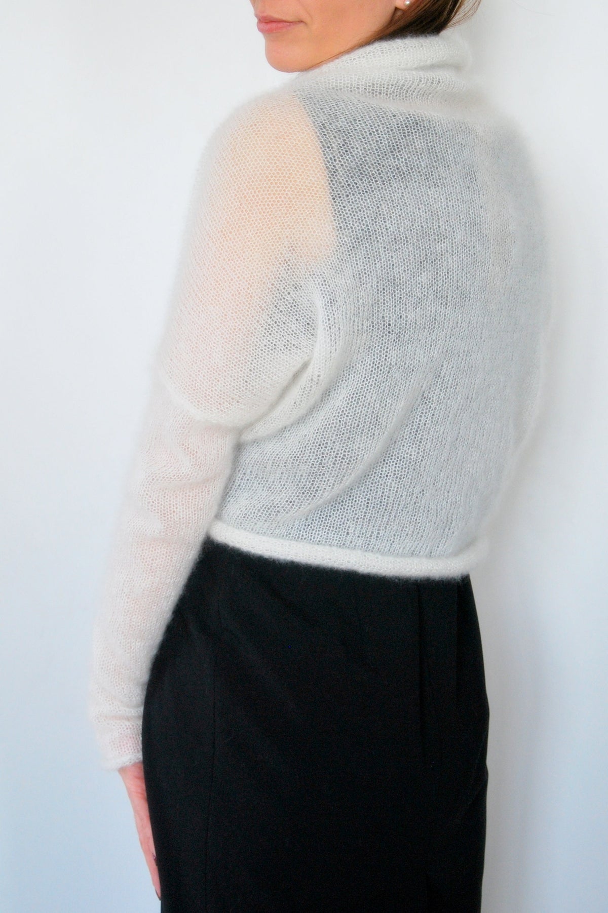 Mohair Silk Bridal Bolero Shrug: Knitted Wedding Cover-Up