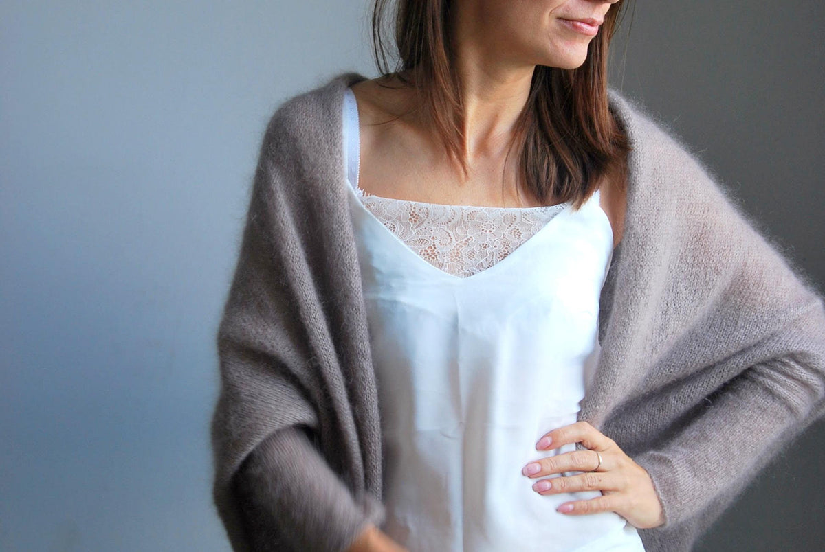Mohair cardigan, bridal cardigan, wedding sweater, mohair sweater, beige cardigan, beige sweater, knit sweater, soft cardigan, mohair cape