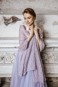 Light Lavender Mohair Silk Shawl: Bridal Wedding Wrap