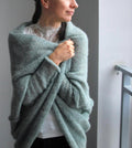 Sage green alpaca silk cardigan, wedding green soft alpaca silk jacket, bridal alpaca women sweater, green alpaca cocoon shawl, alpaca shrug