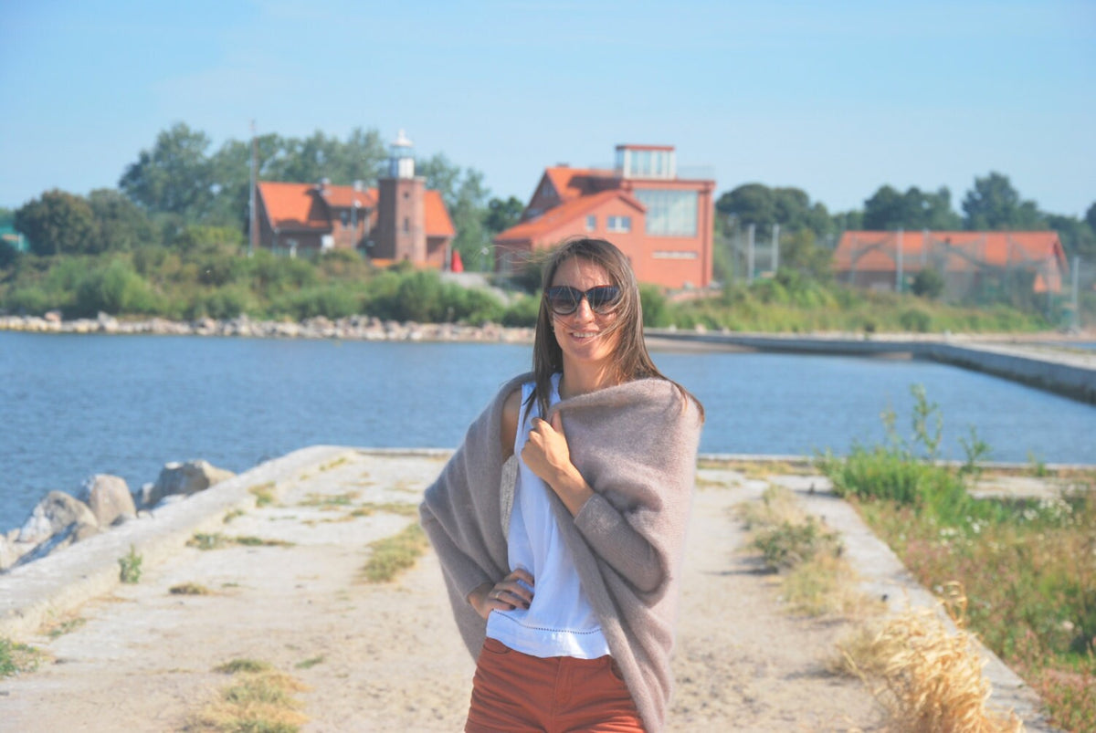 Mohair Knit Cardigan: Bohemian Bridal Cape Shawl