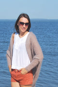 Mohair Knit Cardigan: Bohemian Bridal Cape Shawl