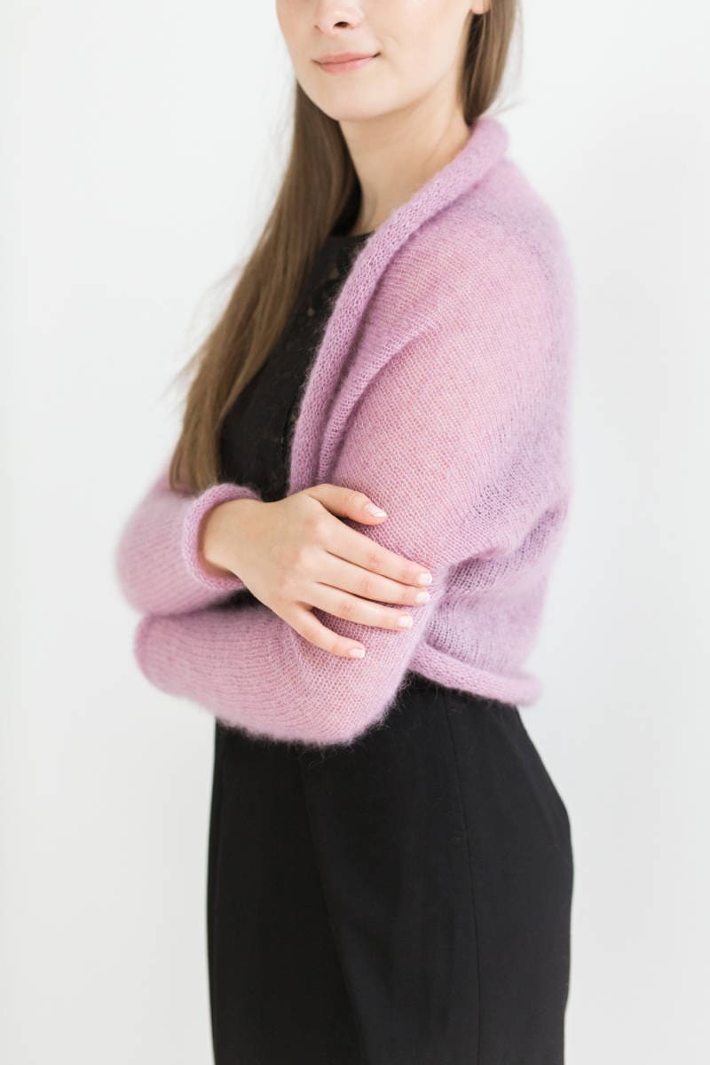 Pink Mohair Bolero: Knitted Bridal Cover-Up