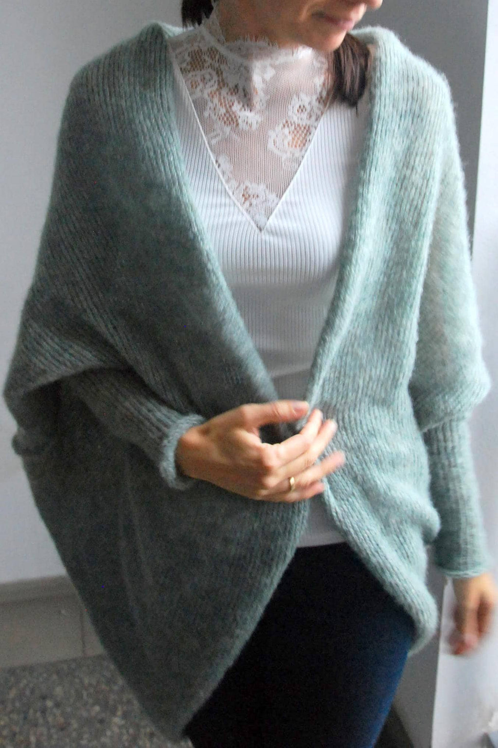 Sage green alpaca silk cardigan, wedding green soft alpaca silk jacket, bridal alpaca women sweater, green alpaca cocoon shawl, alpaca shrug