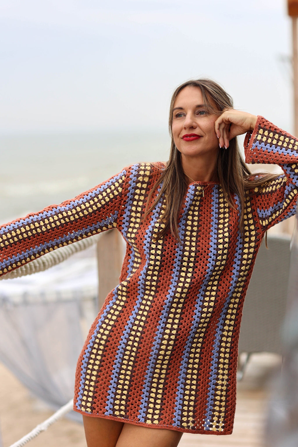 Hand-Knitted Cotton Crocheted Dress