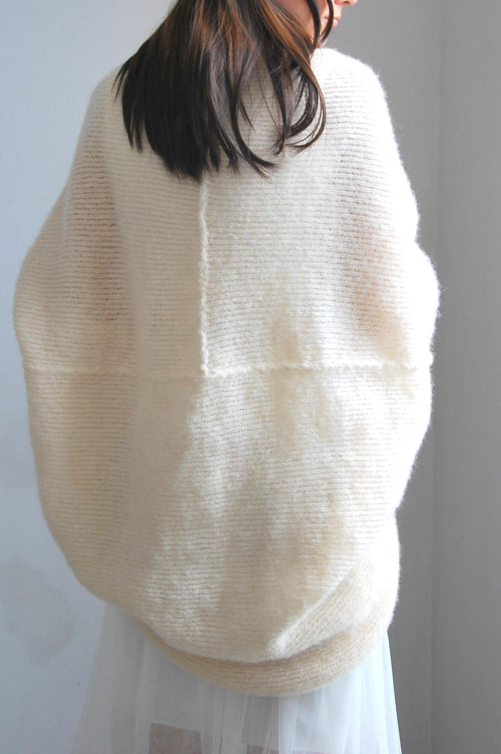 Ivory Alpaca Silk Knit Cardigan: Bridal Wedding Shrug