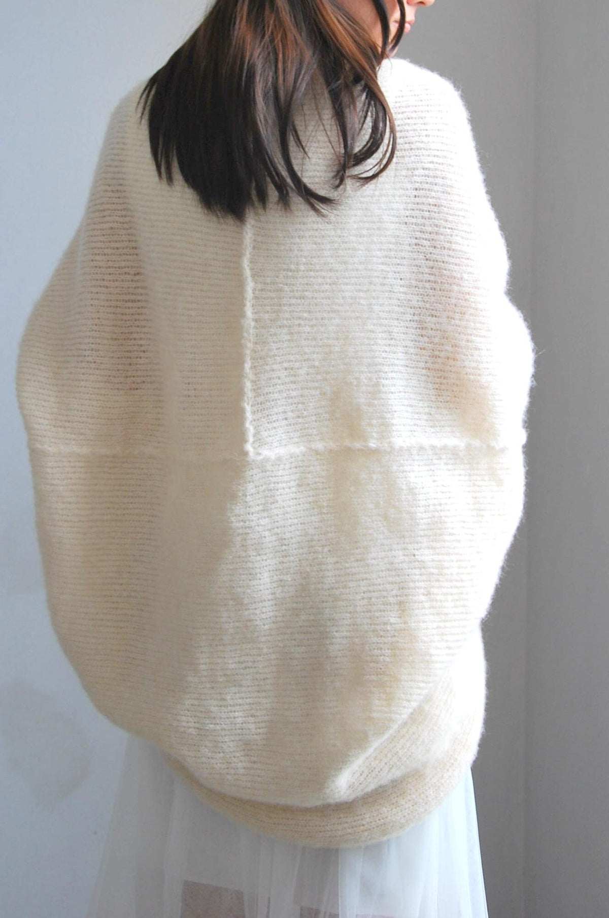 Ivory Alpaca Silk Knit Cardigan: Bridal Wedding Shrug