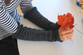 Long Mohair Fingerless Gloves: Knit Arm Warmers