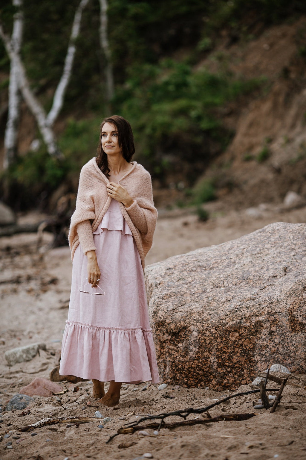 Pink sand alpaca silk cardigan, wedding pink silk mohair jacket, bridal alpaca silk pullover, wedding accessories, soft alpaca bridal shrug