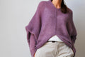 Mohair Cardigan: Heathered Purple Bohemian Silk Cape