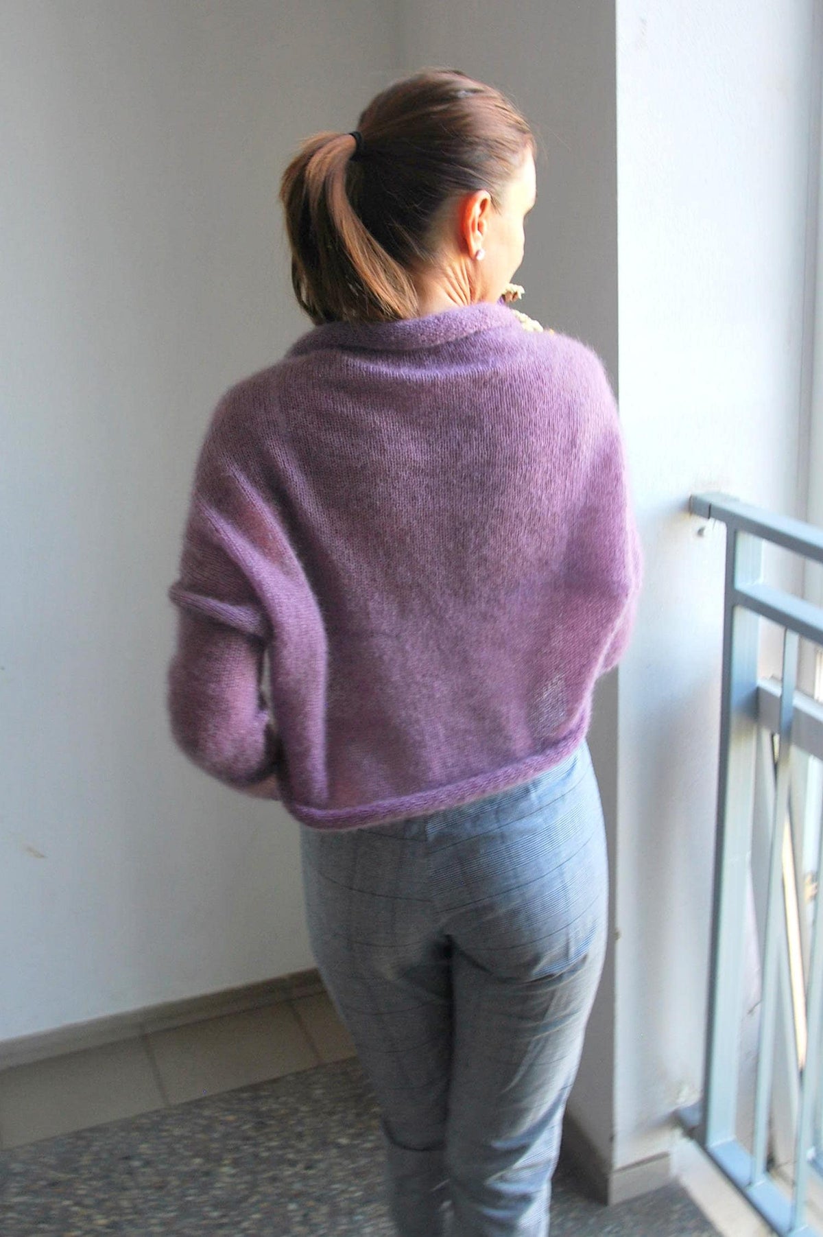 Mohair Silk Bridal Bolero: Knitted Wedding Shrug