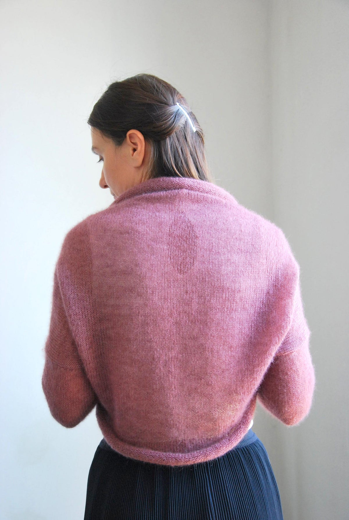 Handmade Mohair Silk Knit Bolero: Elegant Wedding Shrug