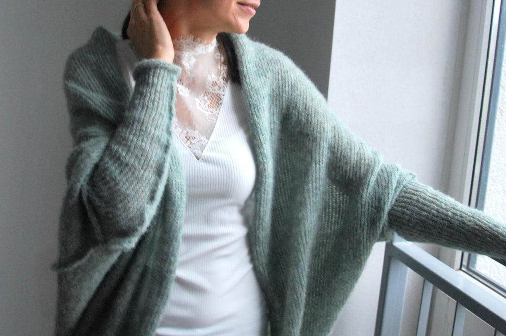 Sage green alpaca silk cardigan, wedding green soft alpaca silk jacket, bridal alpaca women sweater, green alpaca cocoon shawl, alpaca shrug