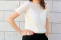 Mohair Silk Knit Sweater: Ivory Bridal Pullover