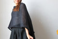 Black Mohair Silk Wedding Shawl: Lightweight Bridal Wrap