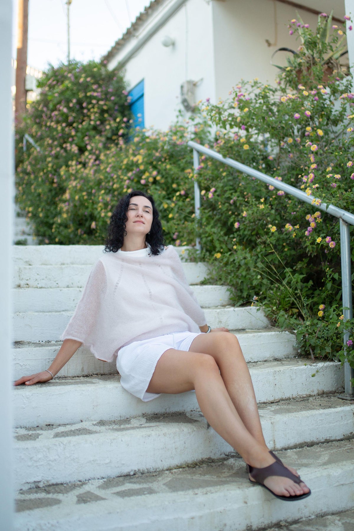 Pink Mohair Silk Sweater: Knitted Bridal Pullover Poncho