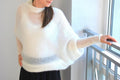 Handmade Mohair Silk Bridal Poncho: Soft Knit Wedding Cover-Up