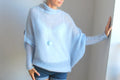 Handmade Mohair Knit Cardigan: Sky Blue Bridal Sweater