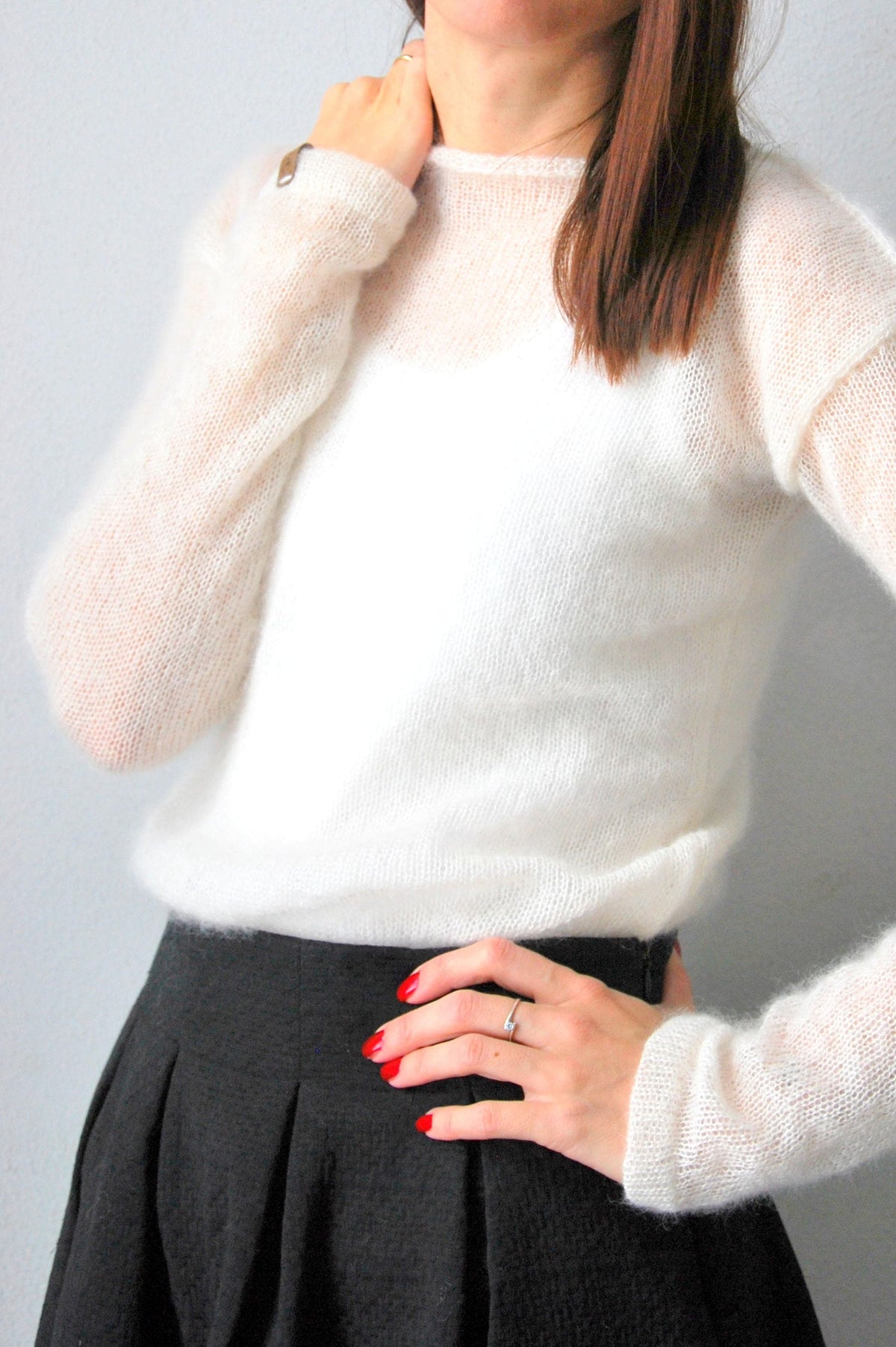 White sweater, sweater, mohair sweater, white jumper, wedding sweater, bridal sweater, knit sweater, white pullover, bridal shrugs, pullover