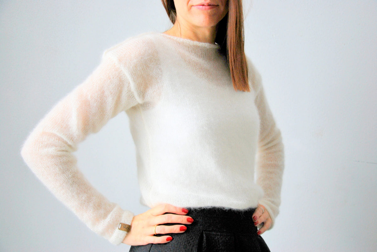 White sweater, sweater, mohair sweater, white jumper, wedding sweater, bridal sweater, knit sweater, white pullover, bridal shrugs, pullover