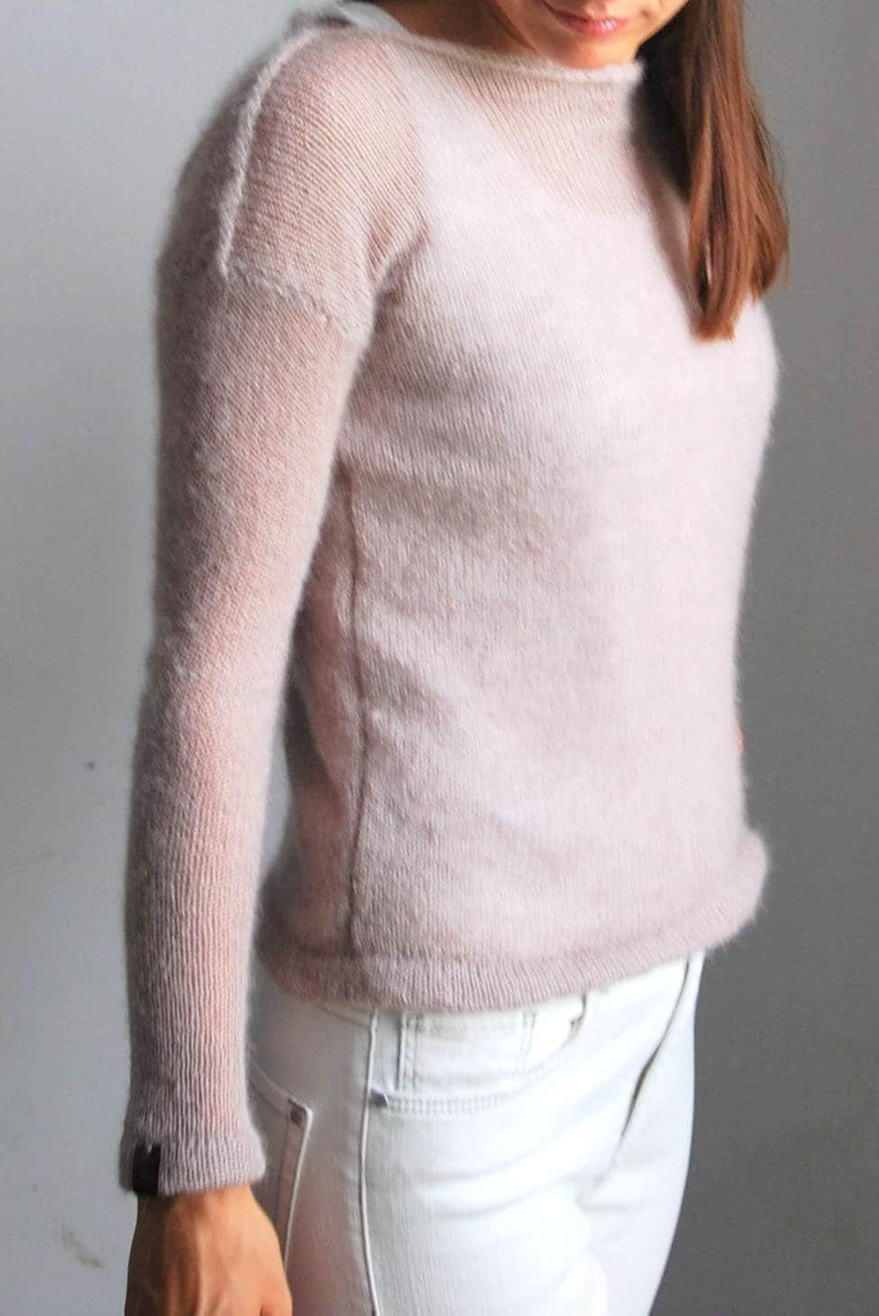 Beige Mohair Bridal Sweater: Sheer Knit Wedding Pullover