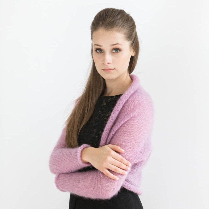 Pink Mohair Bolero: Knitted Bridal Cover-Up