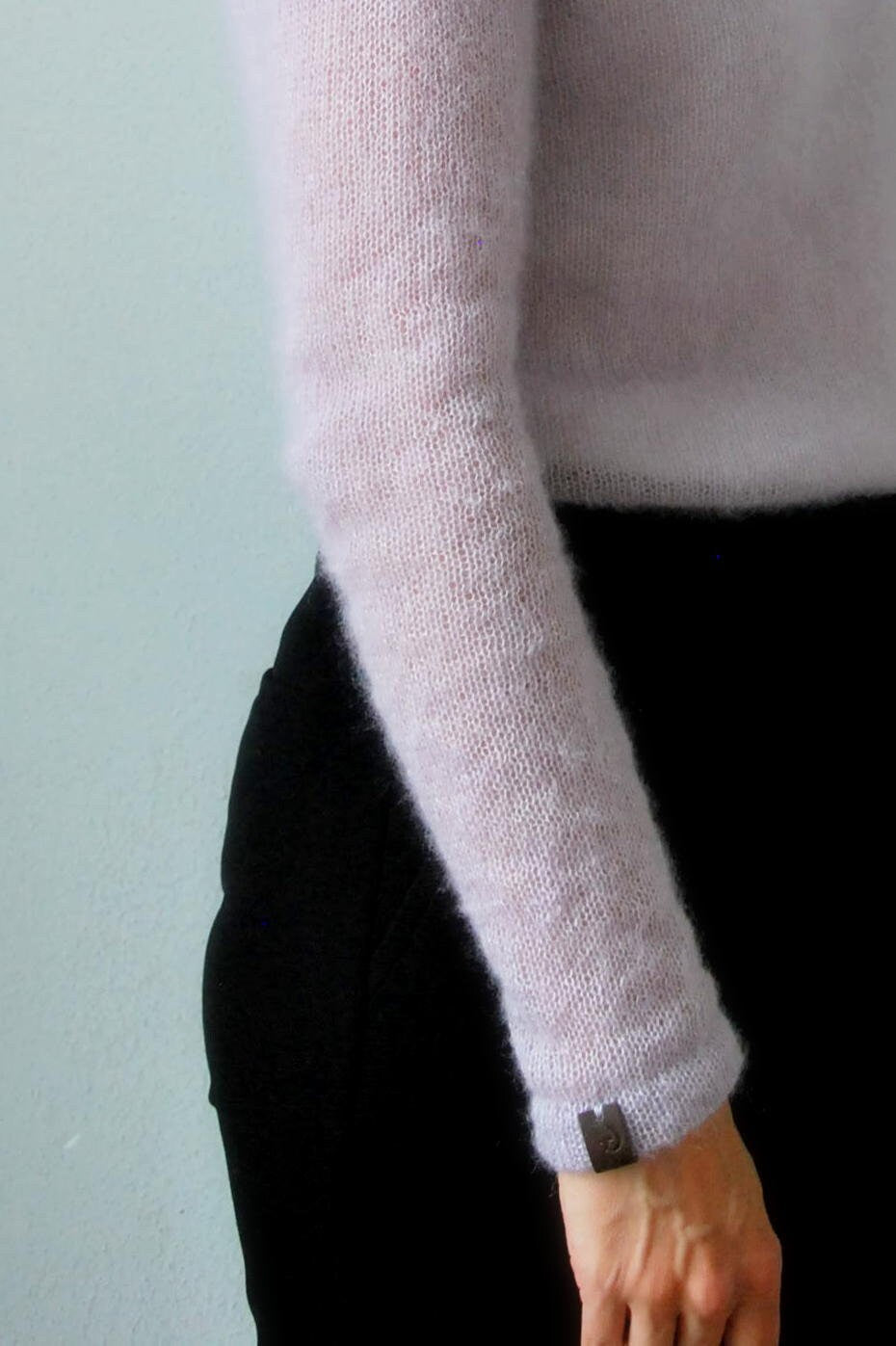 Pearl Gray Mohair Silk Knit Sweater - Bridal Shrug
