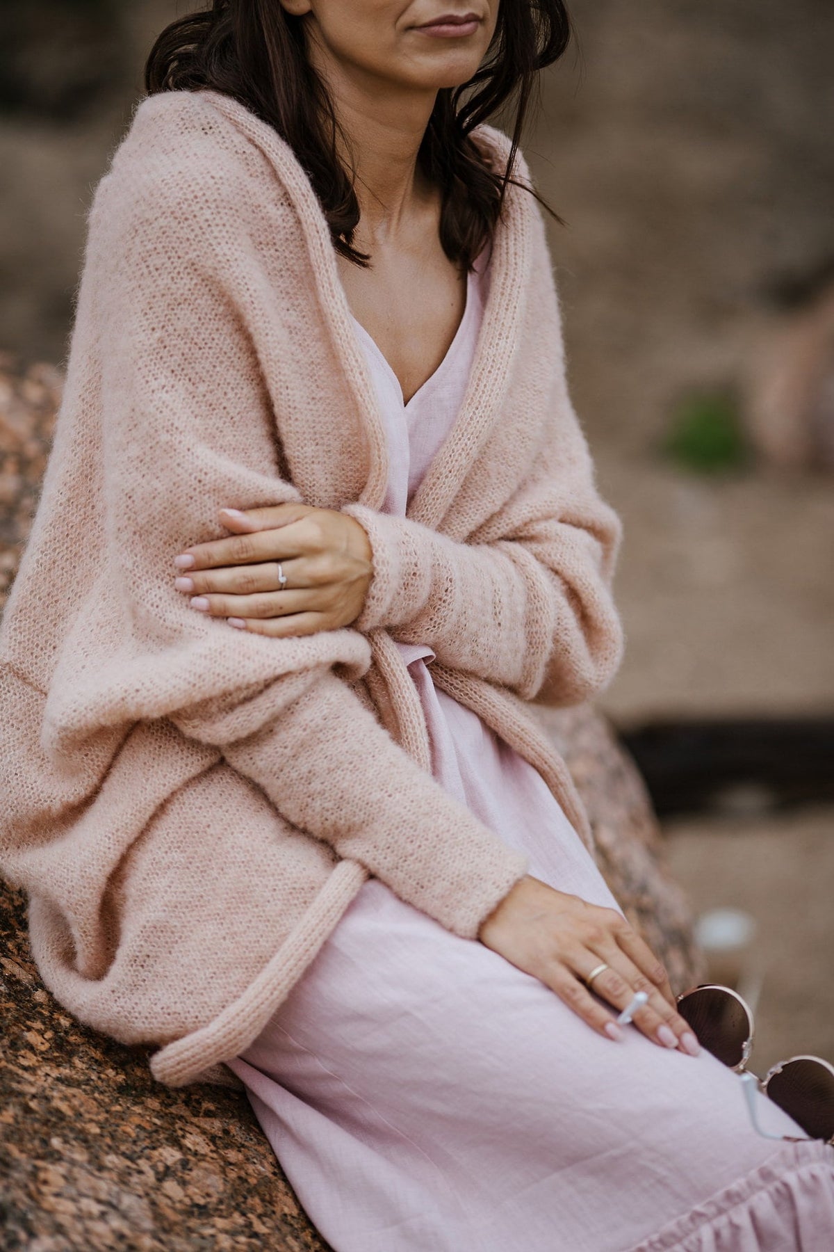 Pink sand alpaca silk cardigan, wedding pink silk mohair jacket, bridal alpaca silk pullover, wedding accessories, soft alpaca bridal shrug