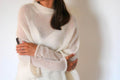 Handmade Mohair Silk Poncho: Knitted Bridal Cover-Up