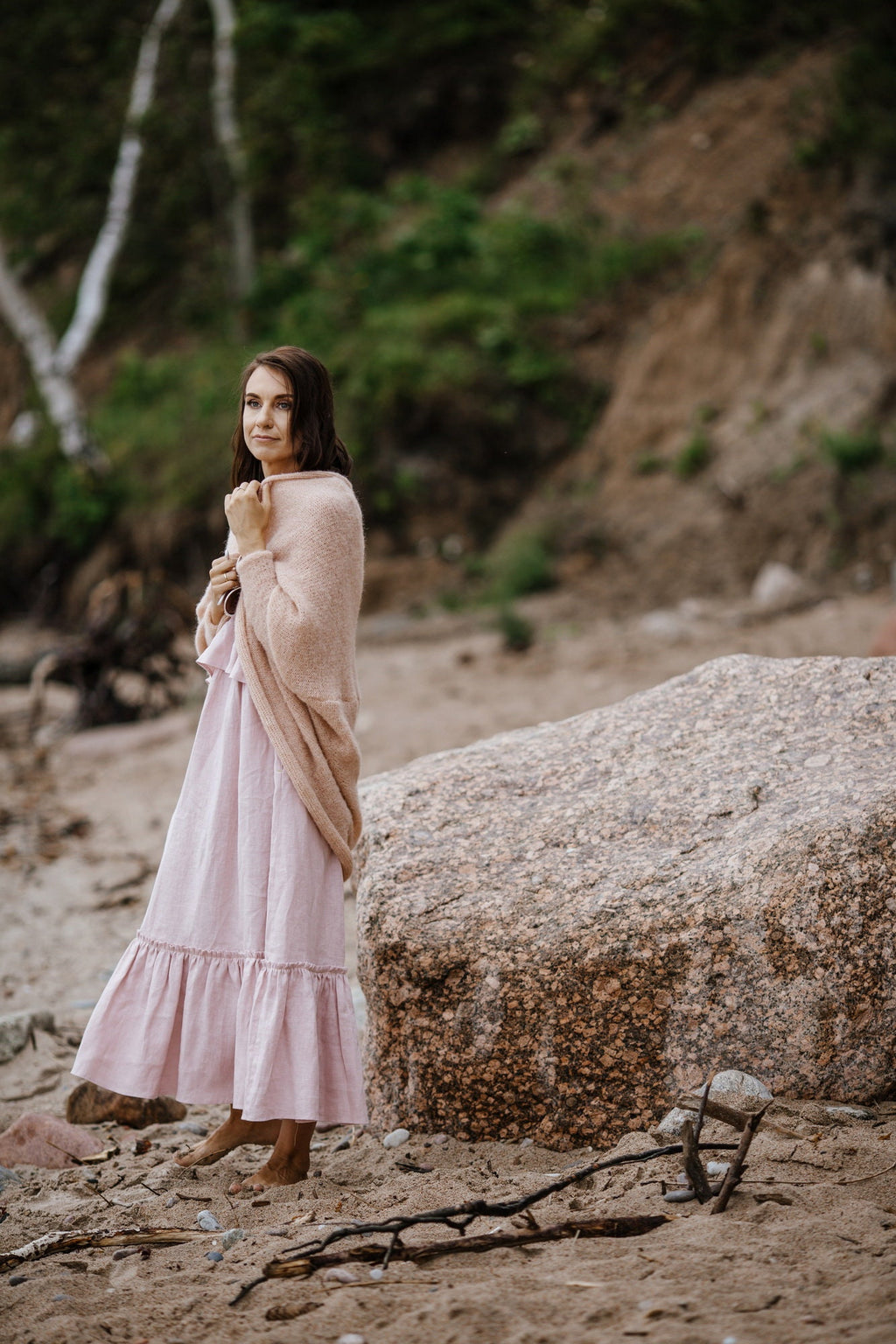 Pink sand alpaca silk cardigan, wedding pink silk mohair jacket, bridal alpaca silk pullover, wedding accessories, soft alpaca bridal shrug