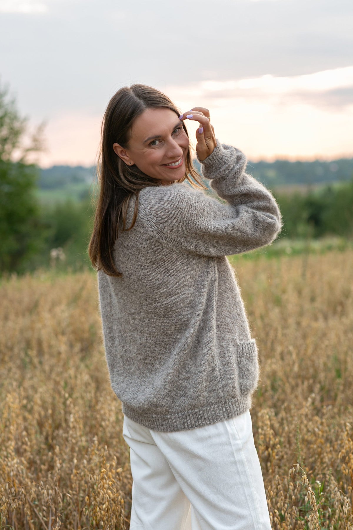Alpaca Silk Sweater: Pocketed Cozy Pullover
