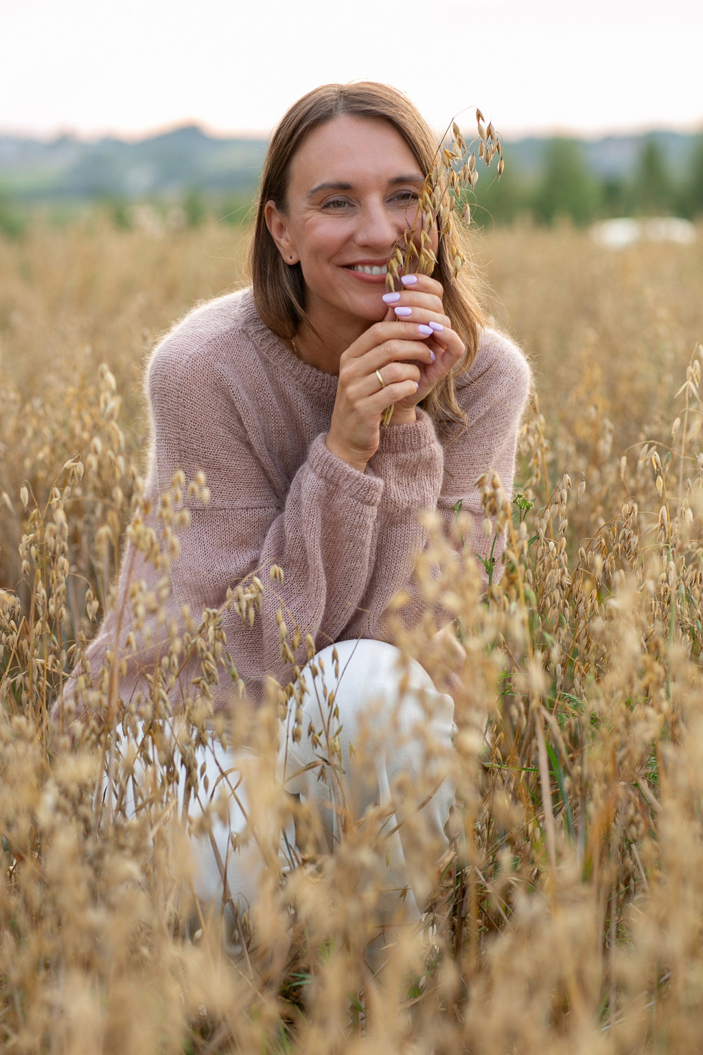 Powder Mohair Silk Sweater: Lightweight Knitted Pullover