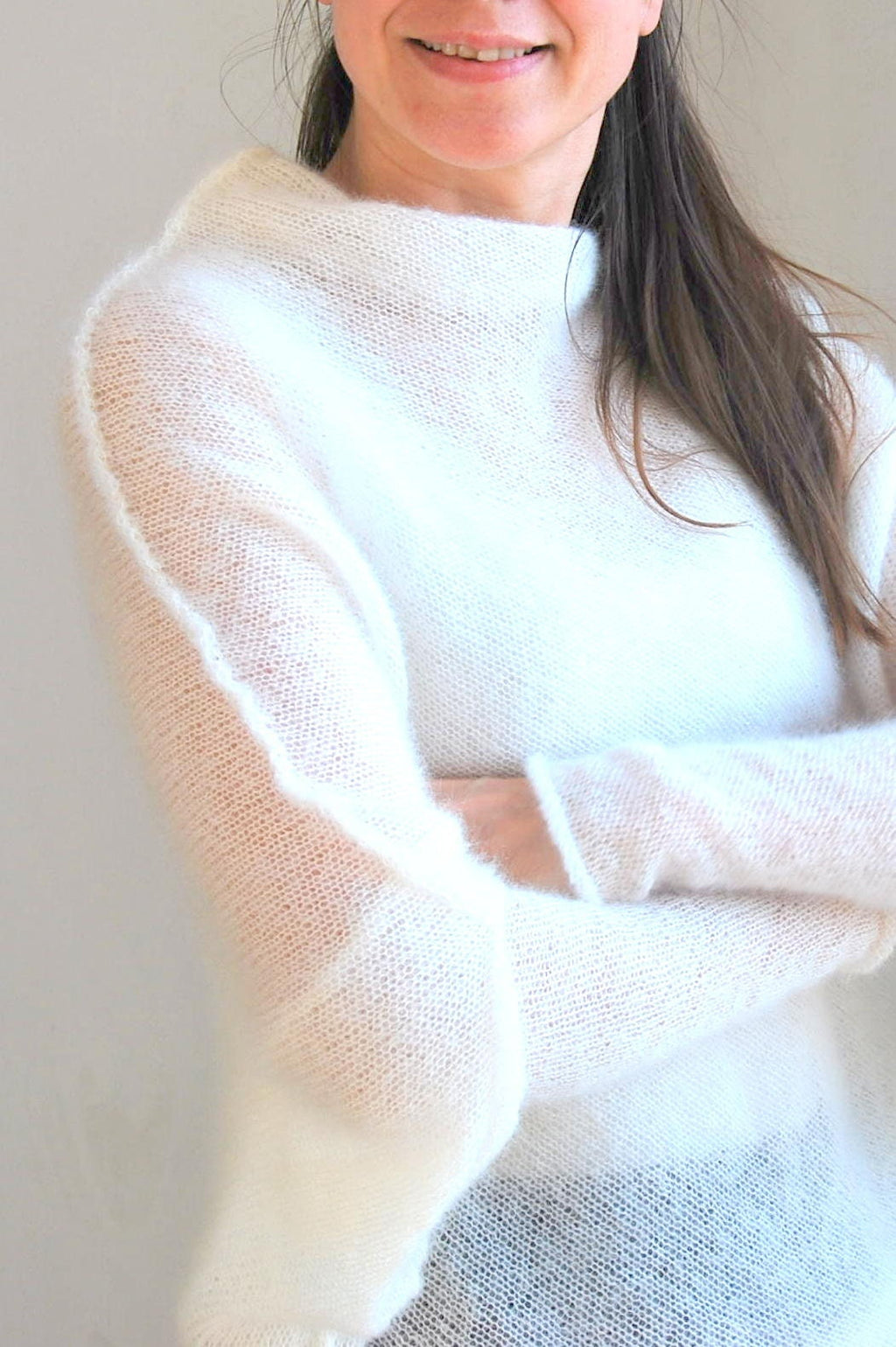 Handmade Mohair Silk Bridal Poncho: Soft Knit Wedding Cover-Up