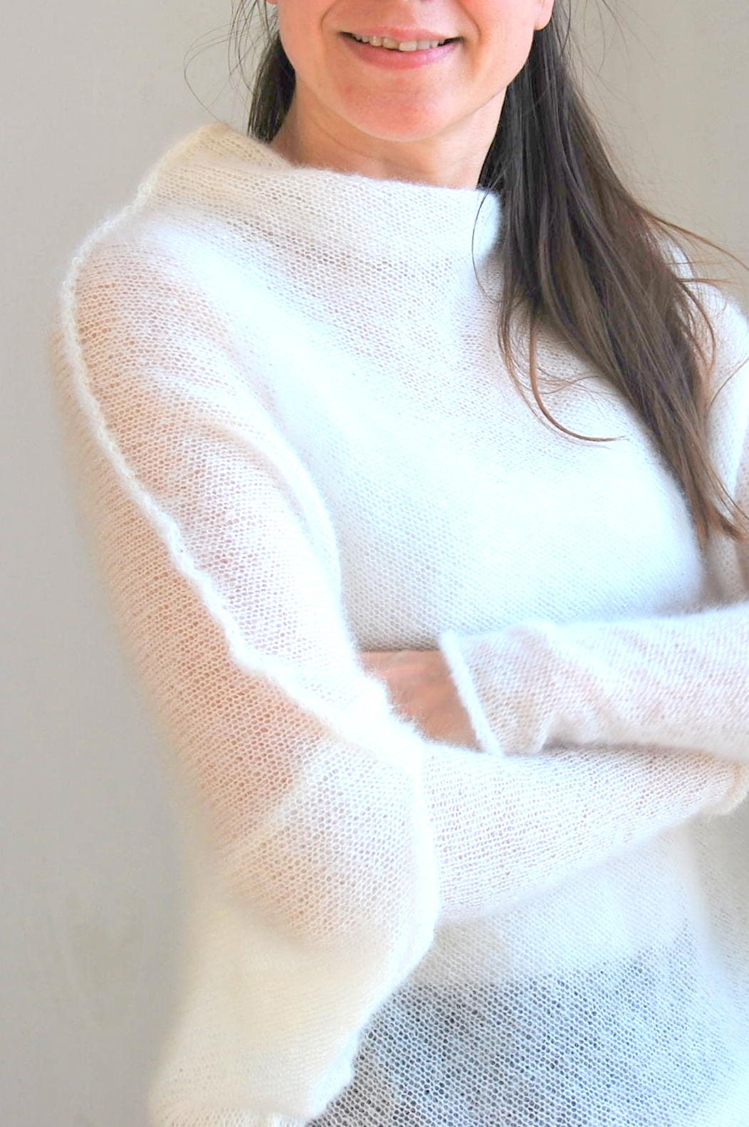 Handmade Mohair Silk Bridal Poncho: Soft Knit Wedding Cover-Up