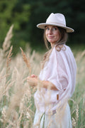 Handmade Mohair Silk Sweater: Pink Knit Poncho Pullover