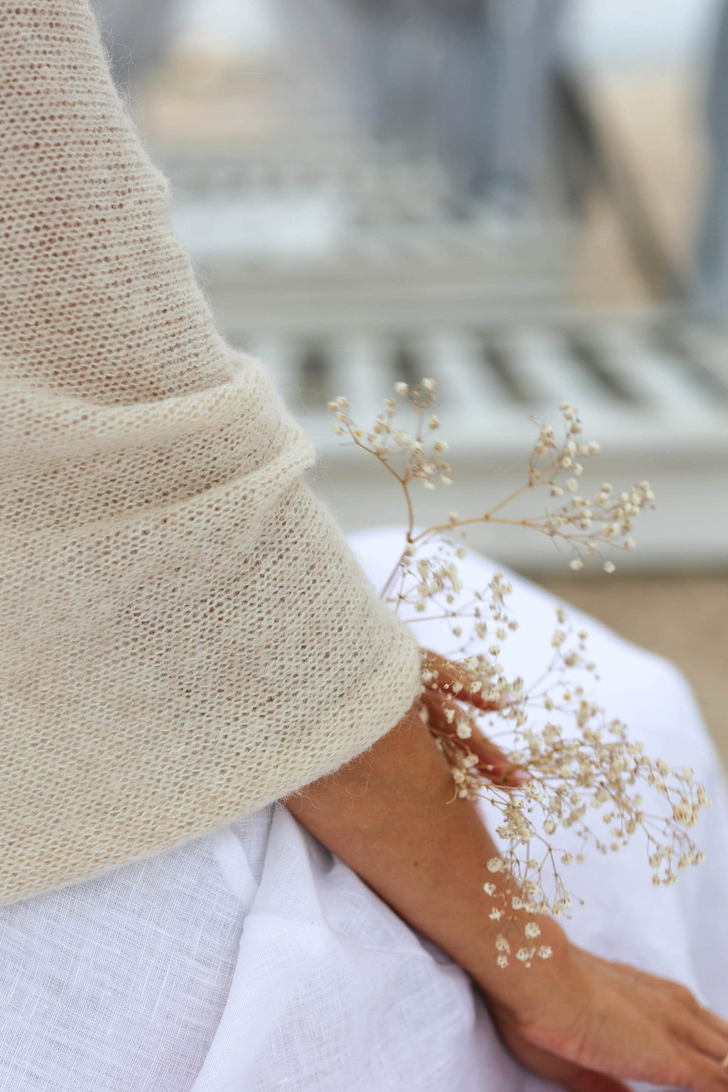 Off White Wedding Shawl: Alpaca Silk Bridal Bolero