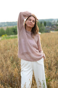 Powder Mohair Silk Sweater: Lightweight Knitted Pullover