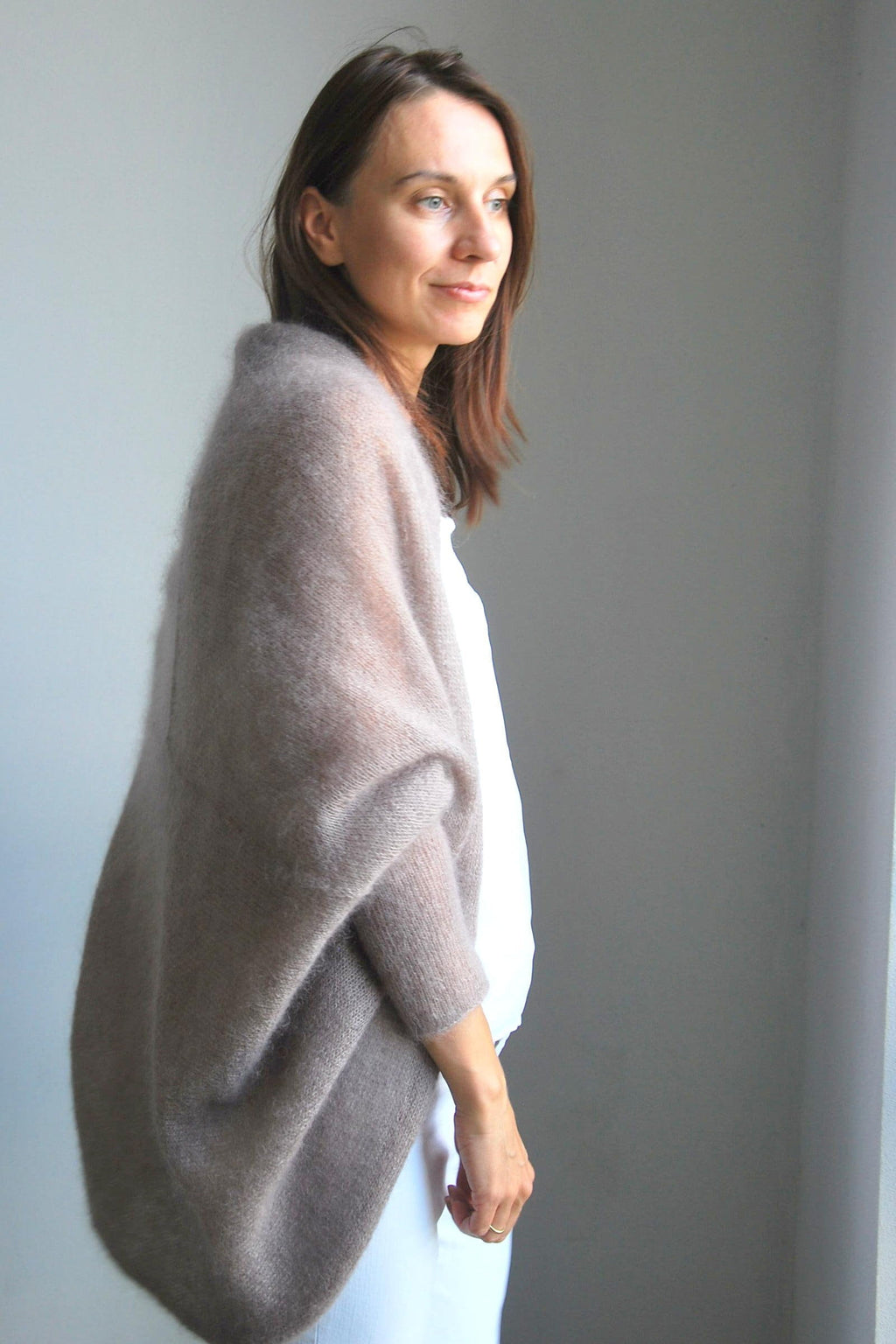 Mohair cardigan, bridal cardigan, wedding sweater, mohair sweater, beige cardigan, beige sweater, knit sweater, soft cardigan, mohair cape