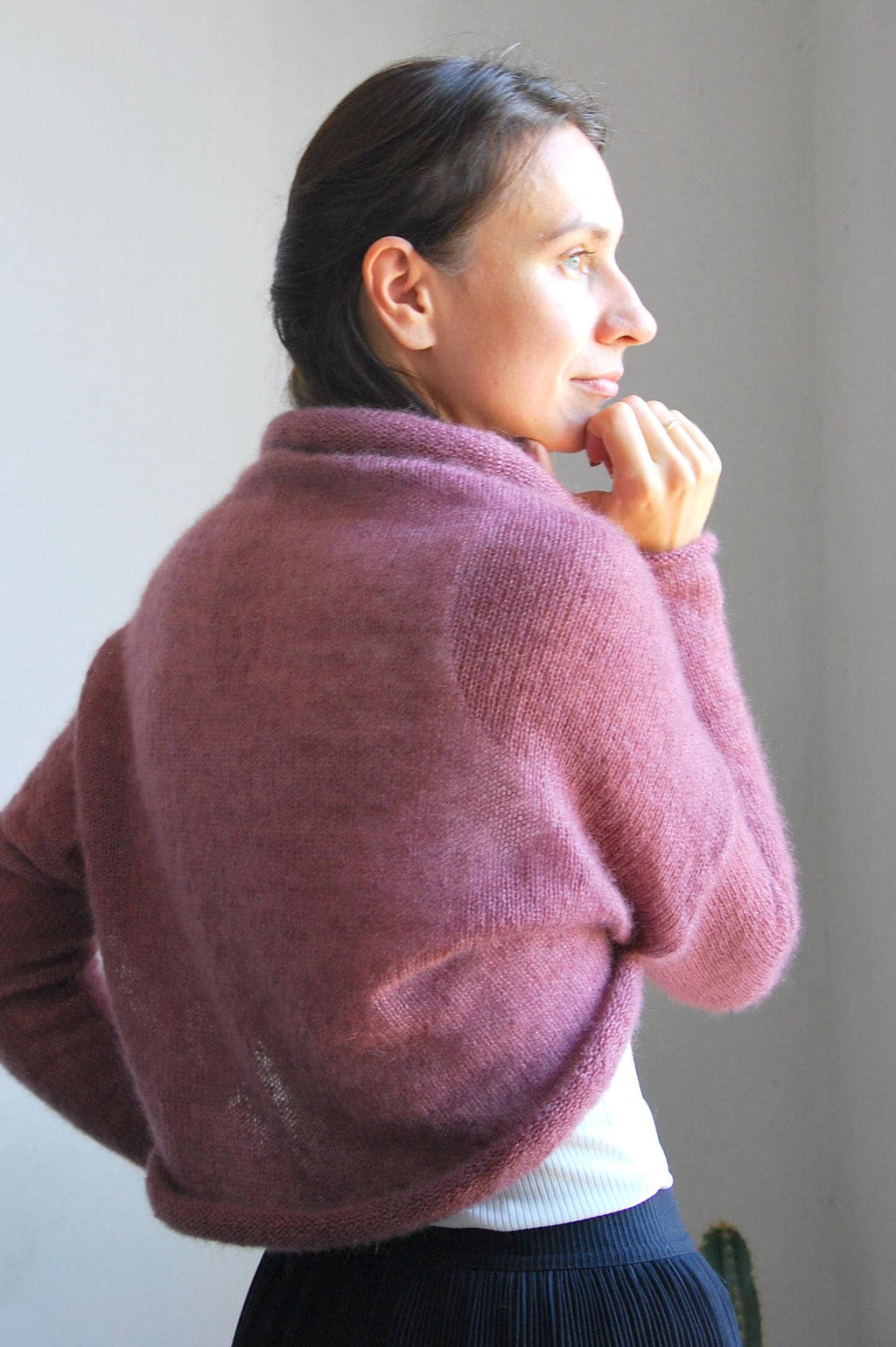Handmade Mohair Silk Knit Bolero: Elegant Wedding Shrug
