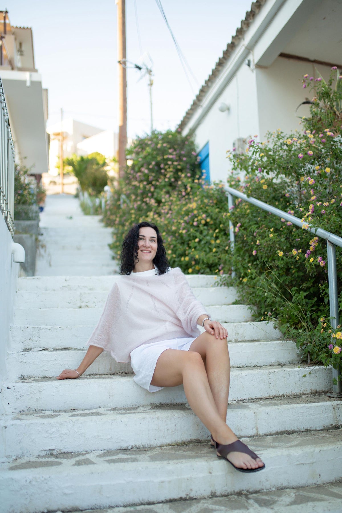 Pink Mohair Silk Sweater: Knitted Bridal Pullover Poncho