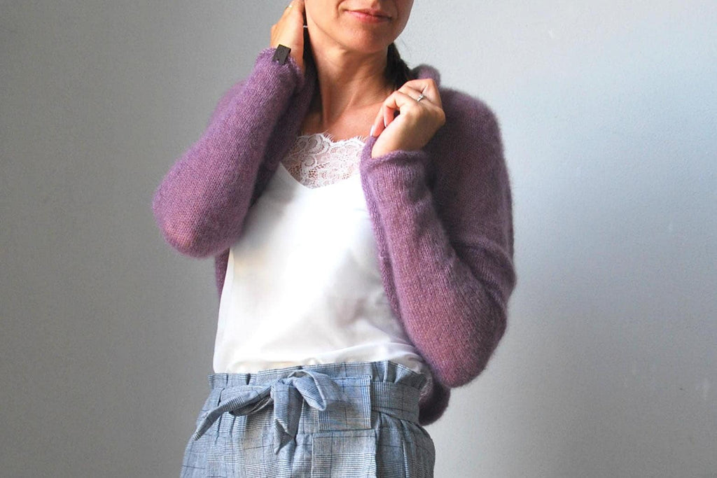 Mohair Silk Bridal Bolero: Knitted Wedding Shrug