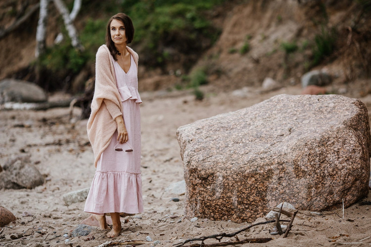Pink sand alpaca silk cardigan, wedding pink silk mohair jacket, bridal alpaca silk pullover, wedding accessories, soft alpaca bridal shrug