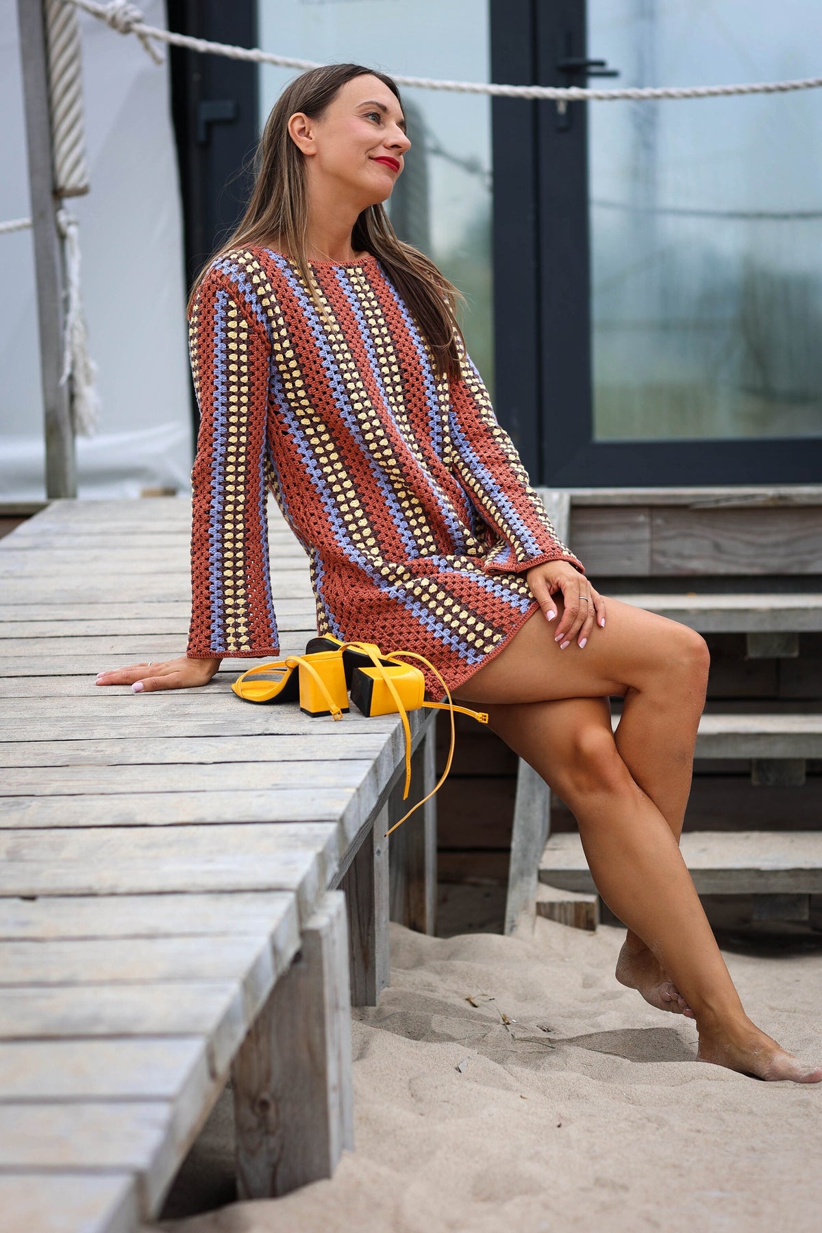 Hand-Knitted Cotton Crocheted Dress