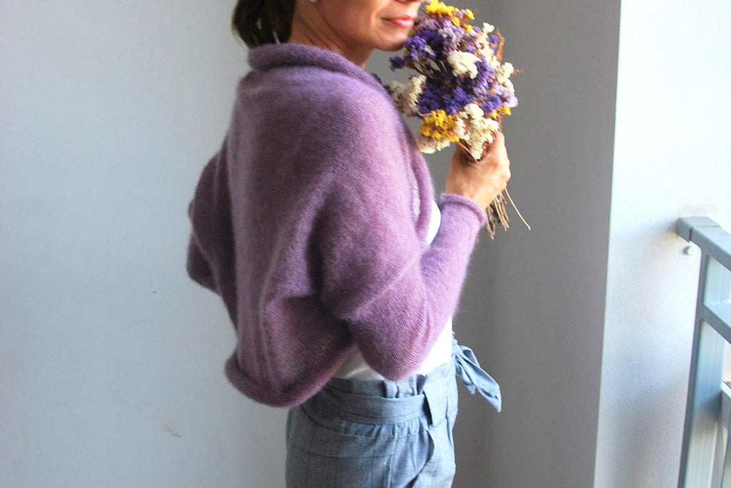 Mohair Silk Bridal Bolero: Knitted Wedding Shrug