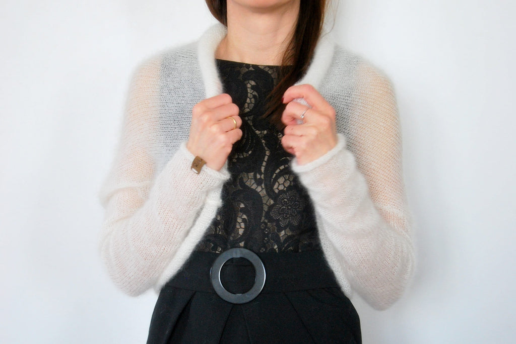 Mohair Silk Bridal Bolero Shrug: Knitted Wedding Cover-Up